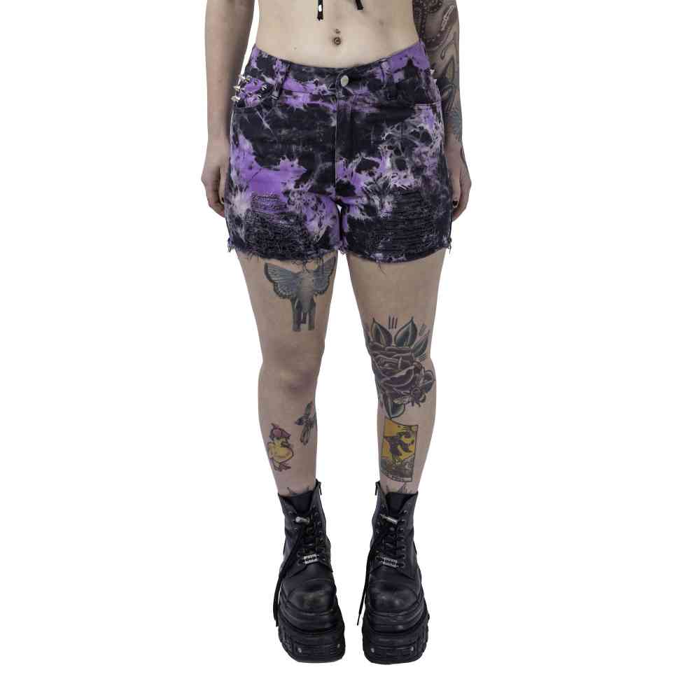 Vixxsin - GAIA Korte broek - Zwart/Paars